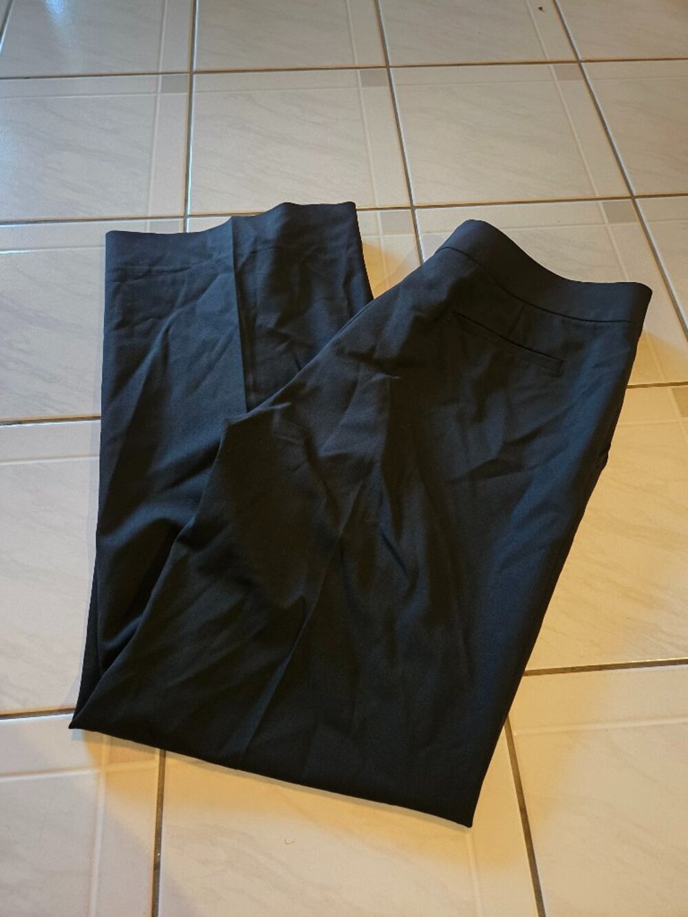 Lafayette 148 Wool Blend Wide Leg Pants Black 8